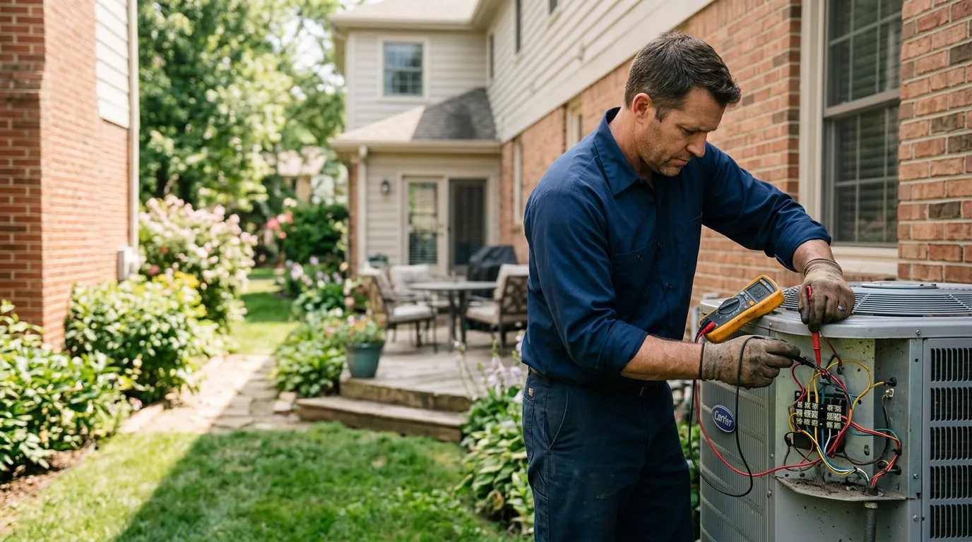 HVAC technician working near Cumberland, RI